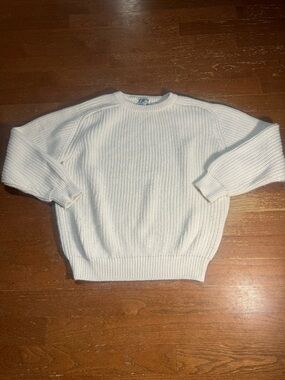 80s Vintage White Knitted Sweater